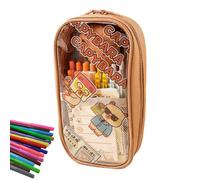 Caja de lápiz para animales, Capybara Stationery Bag, School Supply Organizer, Girls Marker Holder, Aesthetic Pen Pouch, Zippered Pencil Organizer, Portable Stationery Bag, Fun Kids Pencil Case,