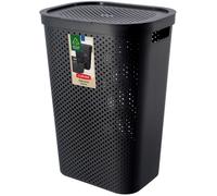 Caja de lavandería CURVER Infinity Recycled, de plástico, 60L, gris oscuro