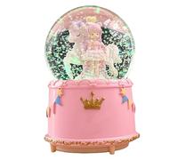 Caja de LED Cristal con Globo de Nieve Musical Luces de Colores Giratorio Flotante para Niñas Regalo Navidad Cumpleaños Decoración Habitación