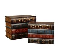 Caja de libros decorativa vintage europea para el hogar, oficina, estantería para almacenamiento, decoración del hogar, el mejor regalo (L)