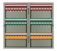 Caja de Llaves, Caja de Llaves Pared con Capacidad for 24/32/48/72/96/120, Caja Seguridad Acero Pintado Etiquetas Colores(48 Keys)