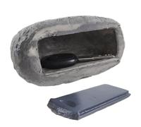 Caja de llaves de Imitación, con Apariencia de Piedra, Compartimento Secreto, Imagen Realista Oculta, Ideal para Guardar Llaves de Repuesto o para Juegos de Búsqueda del Tesoro (Gris oscuro)