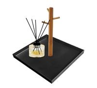 Caja de llaves de madera - Organizador decorativo para la entrada, bandeja multifuncional con joyero, estante para anillos y soporte de perfumes | Almacenamiento de madera para llaves, accesorios de