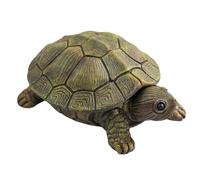 Caja de Llaves de Tortuga de Resina y Resistente al Clima | Apariencia Realista, Soporte Discreto para Llaves, Adecuado para Amantes de Tortugas y Uso Exterior