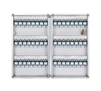 Caja de llaves montada en la pared, llave plateada con cerradura para el hogar y la agencia inmobiliaria, estuche de gestión de llaves para llaves de 12/24/32/48/72, solución de almacenamiento