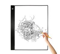 Caja de Luz A3 con Placa de Escala y Clip, Almohadilla de Luz para Calcar (40 X 33 X 0,4 cm) para Bocetos, Dibujos, Animaciones 2D, Caligrafía, Plantillas, Arquitectura