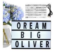 Caja de luz de cine, enchufe vintage para interiores, tablero de mensajes LED de cine, para dormitorio, escuela, eventos, reuniones, mesa, patio, boda