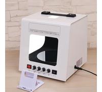 Caja de luz de estudio fotográfico con luz de relleno, temperatura de color y brillo ajustables, tocadiscos de velocidad, soporte para colgar, cambio de fondo para fotografía de productos