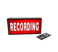 Caja de luz de grabación de letrero de neón con brillo ajustable de metal exterior alimentado por USB, luces LED para estudio, señal de advertencia, hogar, oficina, escritorio, podcast, decoración de