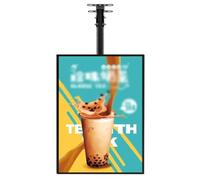 Caja de Luz LED con Marco Desmontable Ultra Delgado, Visualizador Económico Montado en Pared para Cafés y Restaurantes, Cambio de Carteles Fácil con Soporte Telescópico, Cartel Publicitario Comercial