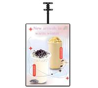 Caja de luz LED, marco delgado a presión, tablero de menú retroiluminado para restaurantes y cafeterías, pantalla vertical montada en la pared, 30 x 40 cm, ideal para señalización en interiores