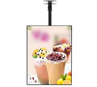 Caja de luz LED para menú, tablero de menús 3D retroiluminado para restaurantes y cafeterías, pantalla vertical montada en la pared, 60 x 100 cm