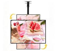 Caja De Luz LED Para Menús Montada En La Pared, Valla Publicitaria 3D | Con Brazo Telescópico, Panel De Menú Digital Para Cafetería, Tienda, Establecimiento De Comida Rápida(40cmx60cm/15.7"x23.6")