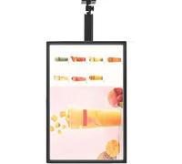 Caja de luz LED para publicidad al aire libre con varilla telescópica, marco delgado a presión para cartelera montada en la pared, ideal para promoción de negocios