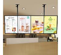 Caja de luz LED para restaurantes y cafeterías, tablero de menús retroiluminado con marco a presión, pantalla 3D montada en la pared para una publicidad eficaz