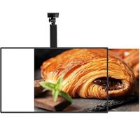 Caja de luz LED publicitaria, tablero de menú retroiluminado LED para tiendas de restaurantes, exhibición de marco publicitario montado en la pared, varios métodos de colgar, cartelera para