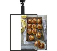 Caja de luz LED publicitaria, tablero de menú retroiluminado LED para tiendas de restaurantes, exhibición de marco publicitario montado en la pared, varios métodos de colgar, cartelera para
