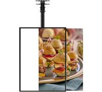 Caja de luz LED publicitaria, tablero de menú retroiluminado LED para tiendas de restaurantes, exhibición de marco publicitario montado en la pared, varios métodos de colgar, cartelera para