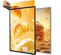 Caja de luz LED ultra delgada con pantalla retroiluminada para montaje en pared o techo, perfecta para carteles iluminados y tableros de menús