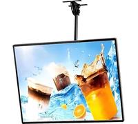 Caja de Luz LED Ultra Delgada Snap Frame, Panel de Menú Retroiluminado con Marco de Aluminio y Placa Guía Láser, Montaje Ajustable para Restaurantes, Cafeterías y Tiendas,40x60cm-Vertical