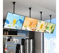 Caja de luz LED ultrafina para menú, pantalla retroiluminada para restaurantes y tiendas, cartelera colgante para publicidad y publicidad, color negro, 70 x 60 cm