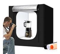 Caja de luz para Estudio fotográfico de 32 x 32 Pulgadas para fotografía, Caja de luz Grande de 410 LED con 3 Paneles de luz de atenuación Continua y paño de luz Suave para Fondo fotográfico