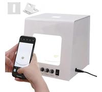 Caja de luz para fotografía con luces LED ajustables y tocadiscos eléctricos para joyas y cosméticos, tienda de campaña de estudio Softbox, configuración perfecta para fotografía de productos