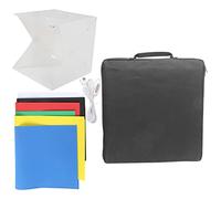 Caja de luz Plegable LED de 40 cm, Caja difusora de fotografía con Brillo Ajustable y 6 Fondos de Color, Caja de iluminación para fotografía Regulable en 10 Niveles para la Toma de