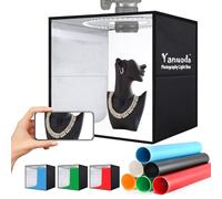 Caja de Luz Profesional 40x40cm con Adaptador USB-C, Versión Mejorada 18W 180 Leds Dimmables (CRI>97), 6 Fondos, 3 Modos de Luz - Estudio Fotográfico Plegable para Fotos de Productos, Joyas