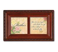 Caja de m sica con adorno de cuerda de madera y ngel de la Madre que me sostiene en Cottage Garden. Ilumina mi vida.