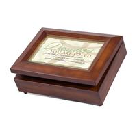 Caja de m sica con dise o de jard n de la casa de campo, maravillosa hija, con acabado en madera oscura. Reproduce la melod a ""Eres mi sol"".