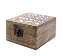Caja de Madera Blanca - 4x4 Pastillero Diseño Eslavo