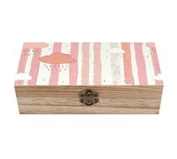Caja de madera con diseño de nubes y lluvia, organizador de joyas con tapa abatible, contenedor decorativo, cajas rústicas de recuerdos para manualidades, fotos, regalos, decoración del hogar y la of