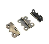 Caja de madera con forma de Mini mariposa for joyería, caja de madera, bisagra for puerta de muebles con tornillo, 17x20, 20x25, 25x30mm, 12 Uds.(Bronze M 20x25mm)