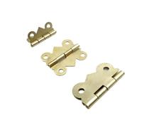 Caja de madera con forma de Mini mariposa for joyería, caja de madera, bisagra for puerta de muebles con tornillo, 17x20, 20x25, 25x30mm, 12 Uds.(Gold M 20x25mm)