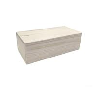 Caja de madera de pino deslizante suave con sección interior extraíble diseñada para proyectos de manualidades, almacenamiento de recuerdos o preparación de eventos (20 x 10 x 6,5 cm)