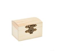 Caja de madera DIY con tapa con bisagras, base perfecta para manualidades únicas o suministros de fiesta (1)