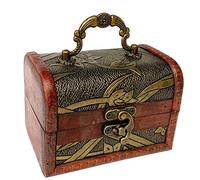 Acan Caja de Madera en Forma de Baúl con asa 8 x 12 x 8 cm Surtido