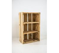 Caja de Madera Fruta con Estantes Sam, Madera Natural, Medidas 50x40x16cm. Incluye Imán Personalizable de Regalo