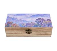 Caja de madera grande Nature Mountain para guardar recuerdos, cajas decorat