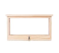 Caja de madera maciza for cría abejas, tablero acrílico doble cara, caja observación colmena con ventilación, suministros apicultura Herramienta apiario