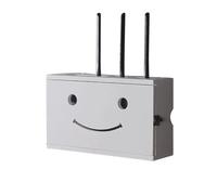 Caja de madera montada en la pared, estante de almacenamiento para gestión de cables sin taladro, oculta cables y enchufes, organizador de medios a prueba de polvo para oficina en casa