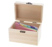 Caja de madera multifuncional, capas compactas, líneas de control de tinta, notas coloridas, índices de madera, organizadores de tarjetas, caja titular de tarjetas