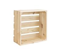 Caja de Madera Natural Cuadrada Sam, Natural Caja Mediana, Madera, Beige, 39x39x15.5cm. Incluye Imán Personalizable de Regalo.