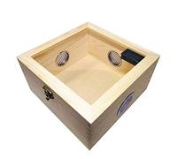 Caja de Madera para Anfibios, lagartos y Serpientes, Caja de Transporte para cría y visualización, Caja para el hogar para Compras de Mascotas, casa para Mascotas (marrón 23 * 23 * 12cm)