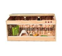 Caja de Madera para Anfibios, lagartos y Serpientes, Caja de Transporte para cría y visualización, Caja para el hogar para Compras de Mascotas, casa para Mascotas (marrón 60 * 40 * 40cm)