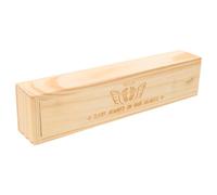 Caja de Madera para Anuncio de Embarazo, Recuerdo Elegante Beige | Tiras y Varillas de Prueba, Presentación Lista para Regalar, Adecuado para Padres y Familia
