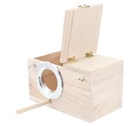 Caja de Madera para Aves Salvajes, Apertura Izquierda | Paneles Gruesos, Uso Reutilizable, Protege del Viento, Lluvia y Depredadores, Apto para Niños