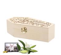 Caja de Madera para Cenizas de Mascotas,Urnas de Madera para Cenizas de Perros - Caja de urna para mascotas de madera grabada hecha a mano | Cajas de almacenamiento portátiles, suministros conmemorati