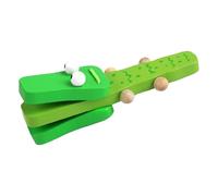 Caja de madera para dedos, 40 g, juguete musical para niños, tabla de ritmo educativo, instrumento de chisme manual, generador de sonido de cocodrilo, accesorios musicales divertidos | Herramienta de